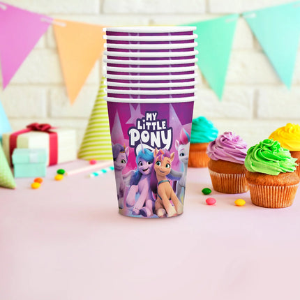 Vasos de My Little Pony, morados, 250 ml, 8 unidades