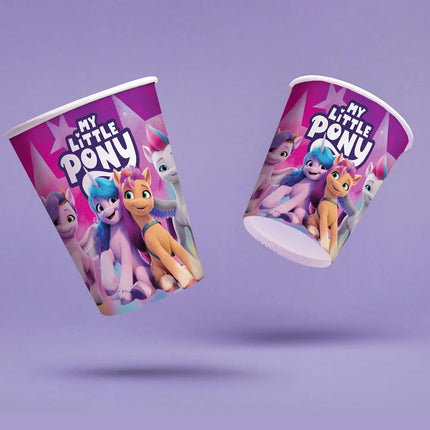 Vasos de My Little Pony, morados, 250 ml, 8 unidades