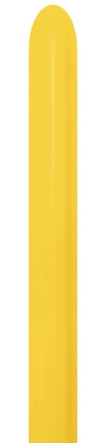 Modelleerballonnen Nozzle Up Yellow 5cm 152cm 50st van Sempertex koop je bij Partywinkel