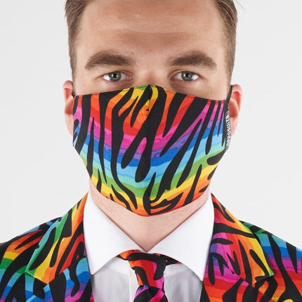Mondkapje Herbruikbaar Rainbow van OppoSuits koop je bij Partywinkel