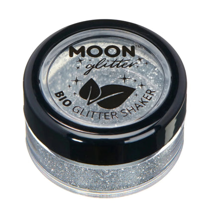 Moon Glitter Bio Glitter Shakers Silver 5g van Moon Creations koop je bij Partywinkel