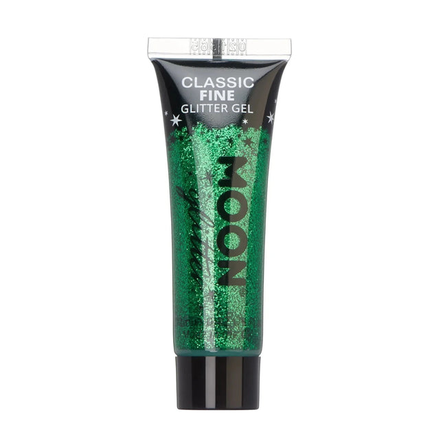 Moon Glitter Classic Fine Glitter Gel Green 12ml van Moon Creations koop je bij Partywinkel
