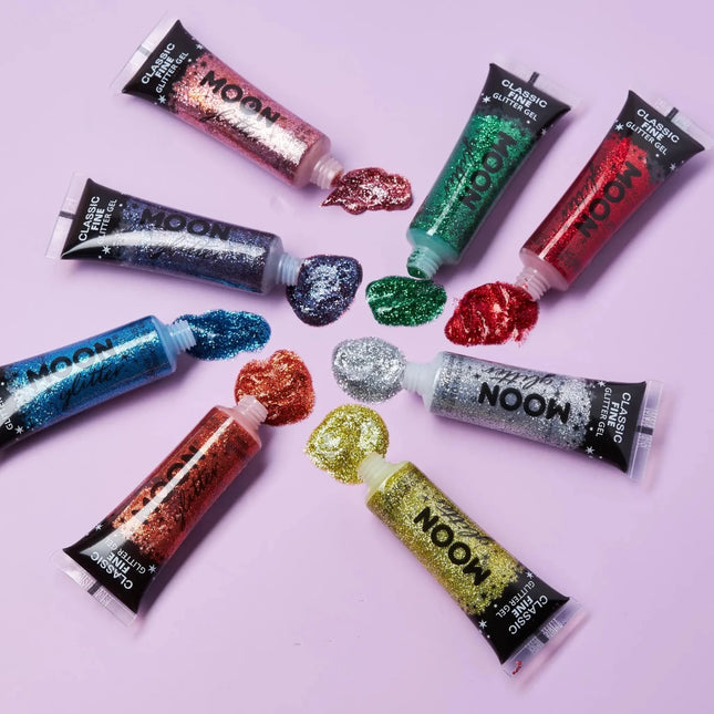 Moon Glitter Classic Fine Glitter Gel Red 12ml van Moon Creations koop je bij Partywinkel