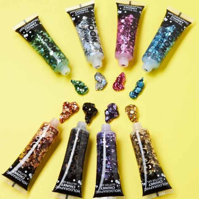 Moon Glitter Holographic Chunky Glitter Gel Rose Gold 12ml van Moon Creations koop je bij Partywinkel