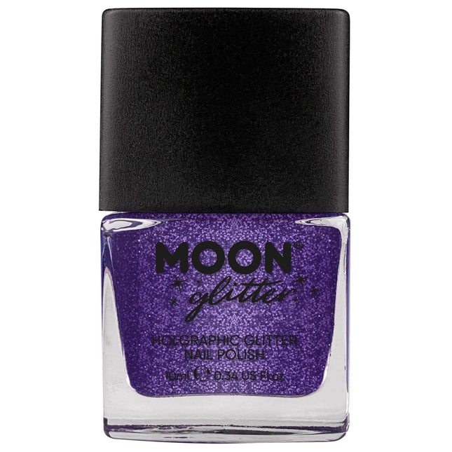 Moon Glitter Holographic Nail Polish Purple 14ml van Moon Creations koop je bij Partywinkel
