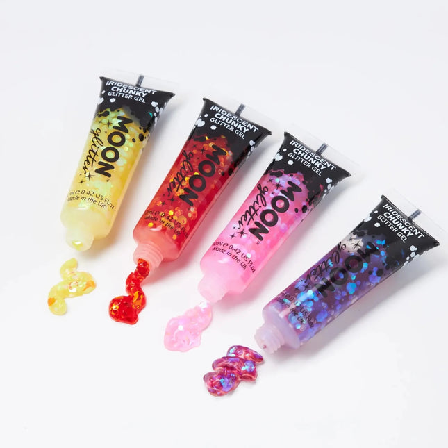 Moon Glitter Iridescent Chunky Glitter Gel Yellow 12ml van Moon Creations koop je bij Partywinkel