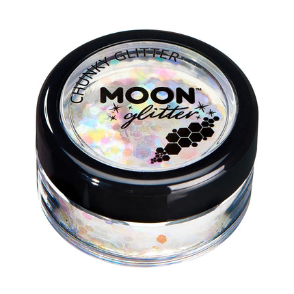 Moon Glitter Iridescent Chunky Glitter White 3g van Moon Creations koop je bij Partywinkel