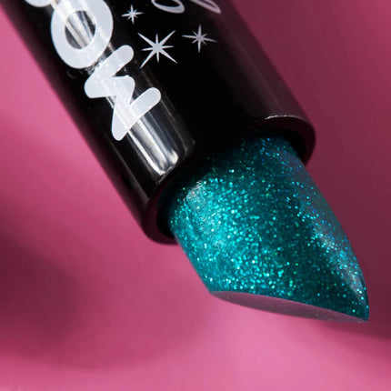 Moon Glitter Iridescent Glitter Lipstick Green 4.2g van Moon Creations koop je bij Partywinkel