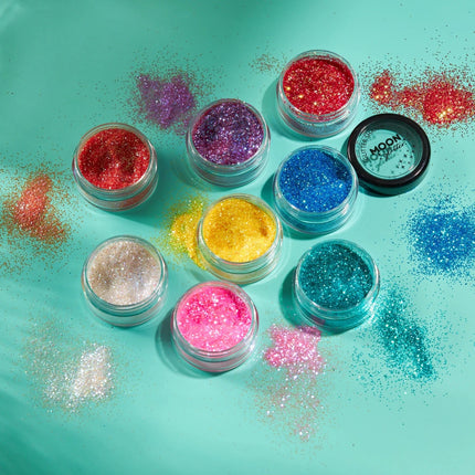 Moon Glitter Iridescent Glitter Shakers Pink 5g van Moon Creations koop je bij Partywinkel