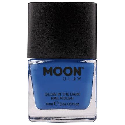 Moon Glow Glow in the Dark Nail Polish Blue 14ml van Moon Creations koop je bij Partywinkel