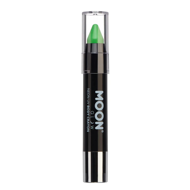 Moon Glow Intense Neon UV Body Crayons Intense Green 3.2g van Moon Creations koop je bij Partywinkel