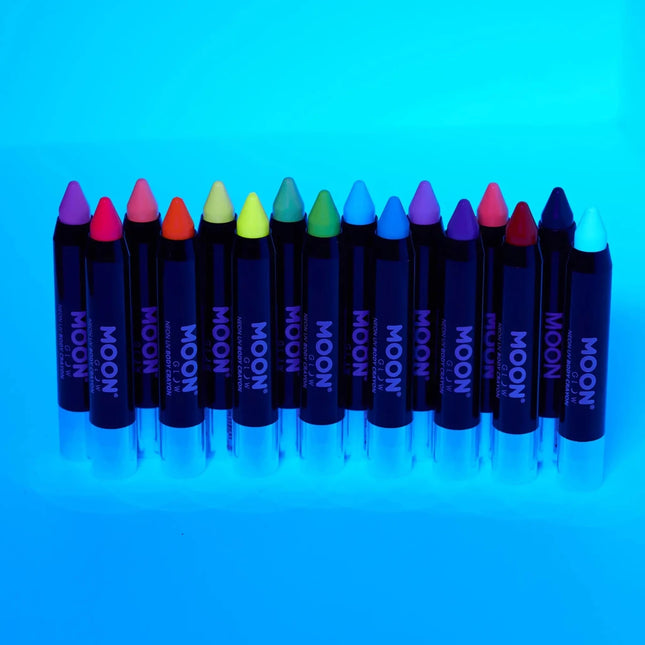 Moon Glow Intense Neon UV Body Crayons Intense Orange 3.2g van Moon Creations koop je bij Partywinkel