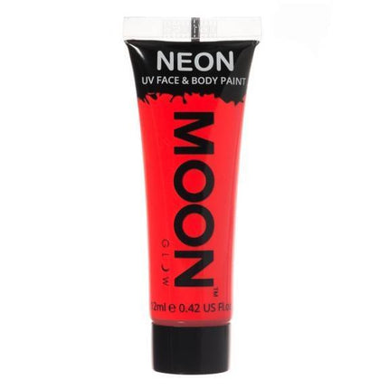 Moon Glow Intense Neon UV Face Paint Intense Red van Moon Creations koop je bij Partywinkel