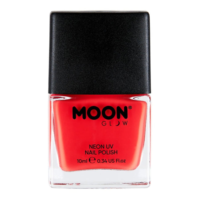 Moon Glow Intense Neon UV Nail Polish Intense Red 14ml van Moon Creations koop je bij Partywinkel