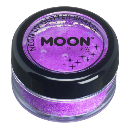 Moon Glow Neon UV Glitter Shakers Purple 5g van Moon Creations koop je bij Partywinkel