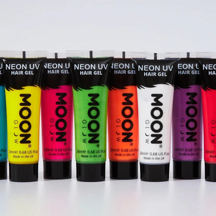 Moon Glow Neon UV Hair Gel Intense Red 20ml van Moon Creations koop je bij Partywinkel