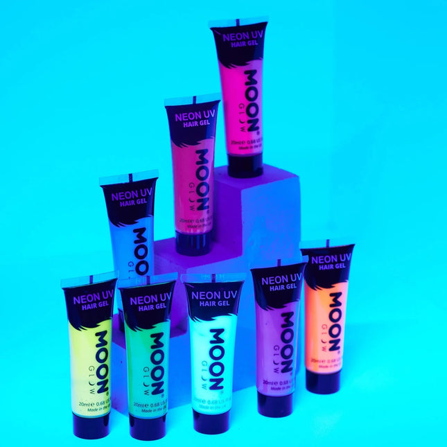 Moon Glow Neon UV Hair Gel Intense Red 20ml van Moon Creations koop je bij Partywinkel