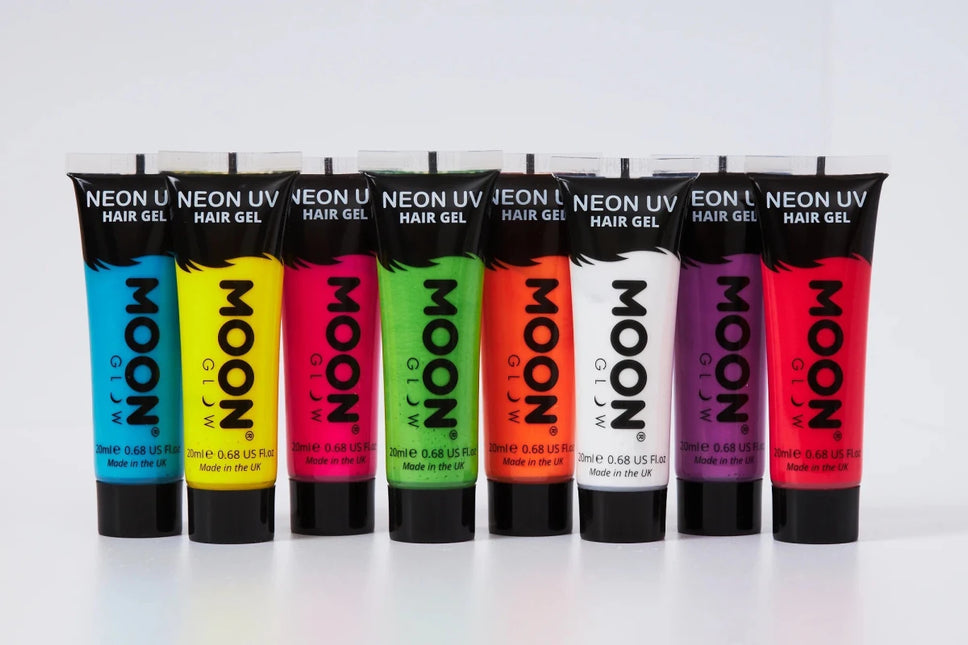 Moon Glow Neon UV Hair Gel White 20ml van Moon Creations koop je bij Partywinkel