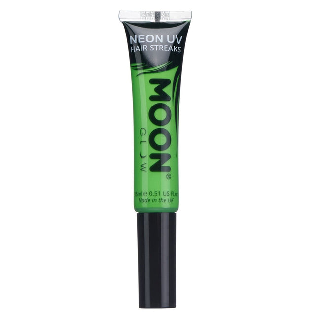 Moon Glow Neon UV Hair Streaks Intense Green 15ml van Moon Creations koop je bij Partywinkel