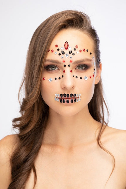 Moon Terror Halloween Face Jewels Day of the Dead van Moon Creations koop je bij Partywinkel