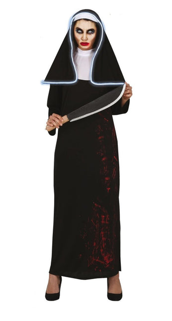 Moordenaar Non Halloween Kostuum Dames L van Fiestas Guirca koop je bij Partywinkel