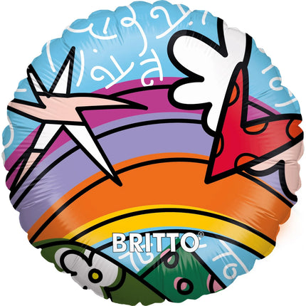 Globo de helio de color Britto, redondo, vacío, 45 cm