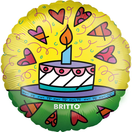Globo de helio de colores «Britto Cake» (vacío), 45 cm