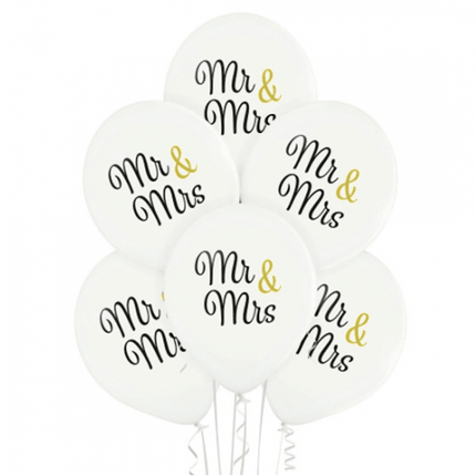 Mr And Mrs Ballonnen 30cm 10st van VDV Benefit koop je bij Partywinkel