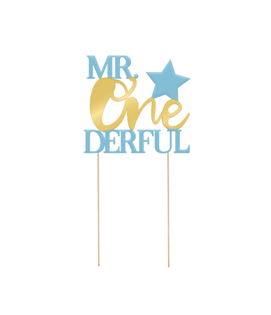 Mr. Wonderful Taarttopper van Paper Dreams koop je bij Partywinkel