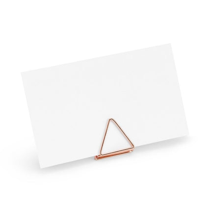 Naamkaarthouders Triangle Rose Goud 2,3cm 10st van Partydeco koop je bij Partywinkel
