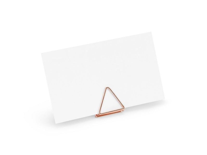 Naamkaarthouders Triangle Rose Goud 2,3cm 10st van Partydeco koop je bij Partywinkel