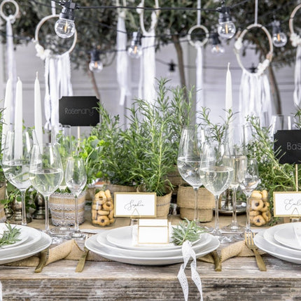 Naamkaartjes Goud Lijst 9,5cm 10st van Partydeco koop je bij Partywinkel