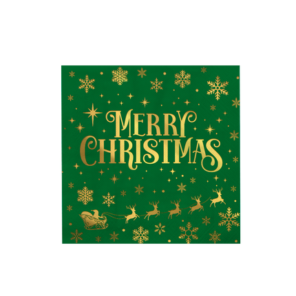 Servilletas - Feliz Navidad verde