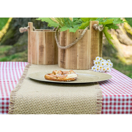 CINTA DE YUTE TRENZADO NATURAL 10 CM X 3 M
