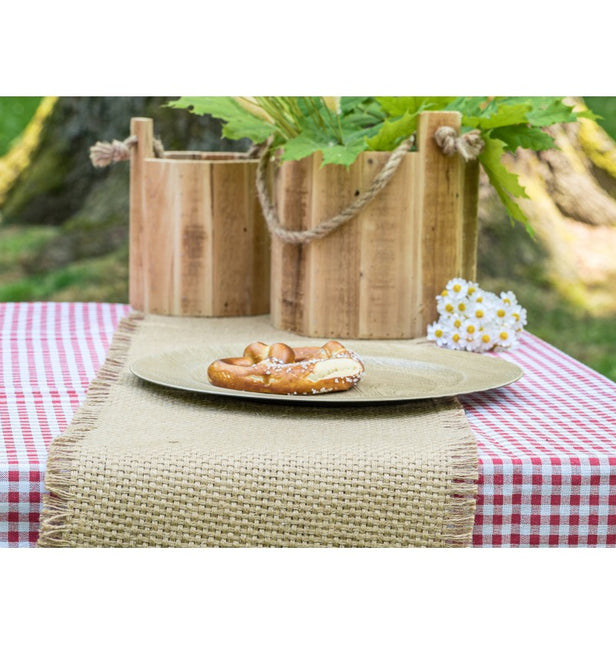 CINTA DE YUTE TRENZADO NATURAL 10 CM X 3 M