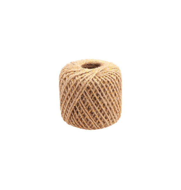 CINTA DE YUTE NATURAL/ORO 2 MM X 30 M