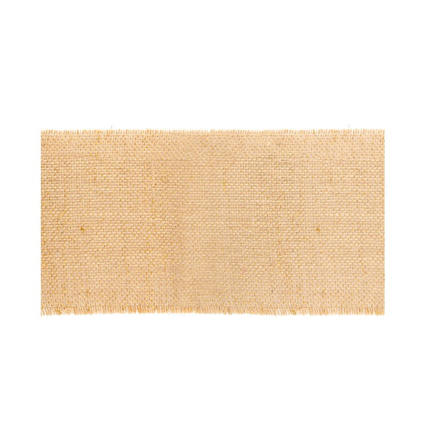 CINTA DE MESA DE YUTE HILO NATURAL/ORO 10 CM X 5 M