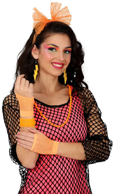Neon 80S Accessoireset Oranje 5 delig van Fiestas Guirca koop je bij Partywinkel