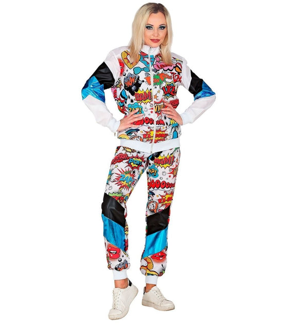 Neon 80S Trainingspak Fout Pop Art van Widmann koop je bij Partywinkel