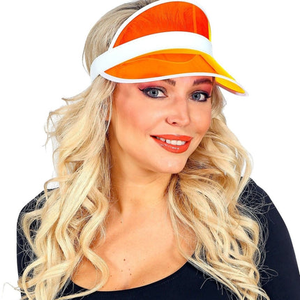 Neon 80S Zonneklep Oranje van Widmann koop je bij Partywinkel
