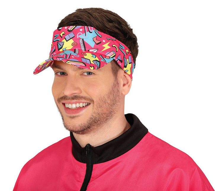 Neon 80S Zonneklep Roze - Partywinkel - 8434077136638