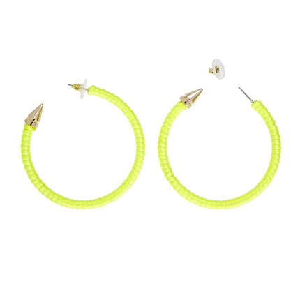 Neon Gele Oorbellen Ringen van Widmann koop je bij Partywinkel