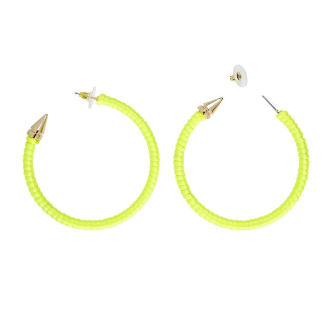 Neon Gele Oorbellen Ringen van Widmann koop je bij Partywinkel