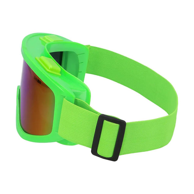 Neon Groene Skibril - Partywinkel - 8712026027023