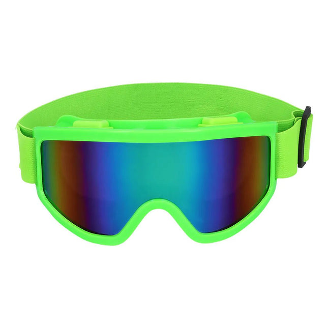 Neon Groene Skibril - Partywinkel - 8712026027023