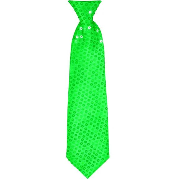 Neon Groene Stropdas 32cm van VDV Benefit koop je bij Partywinkel