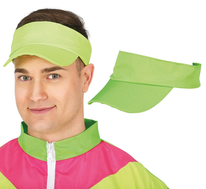 Neon Groene Zonneklep - Partywinkel - 8434077138144