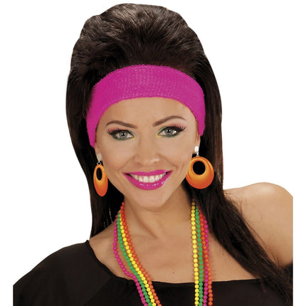 Neon Oranje Oorbellen van Widmann koop je bij Partywinkel