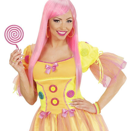 Neon Oranje Oorbellen Ringen van Widmann koop je bij Partywinkel