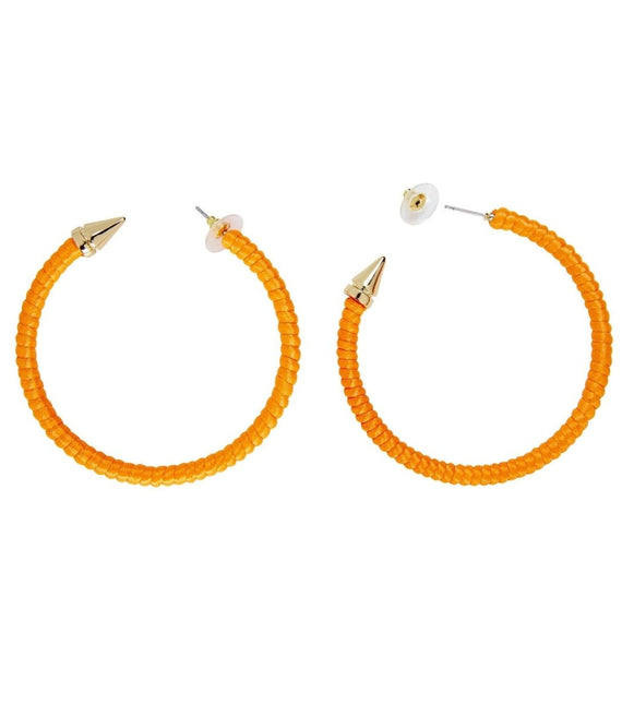 Neon Oranje Oorbellen Ringen van Widmann koop je bij Partywinkel